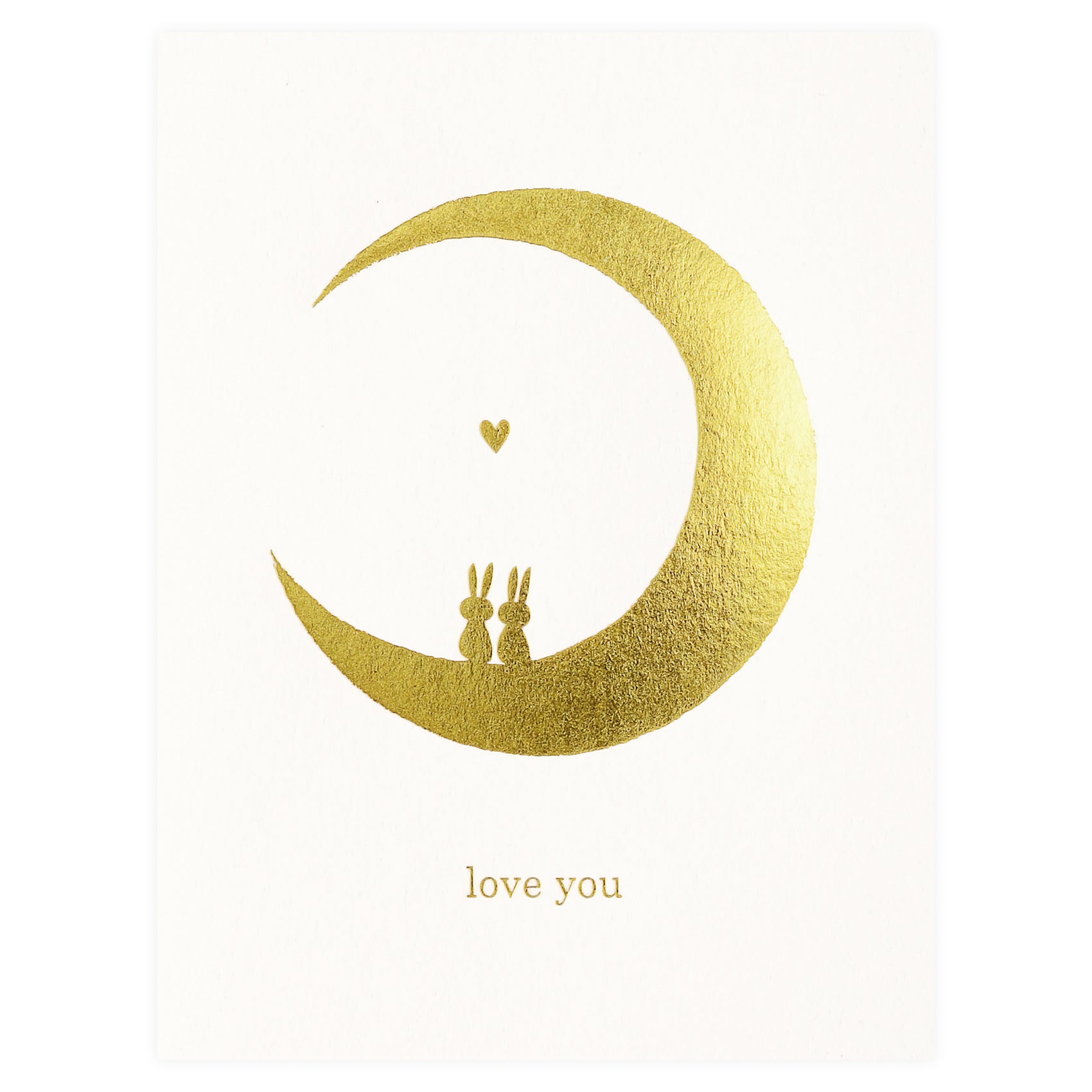 Fugu Fugu Love You Moon Bunnies Greeting Card 