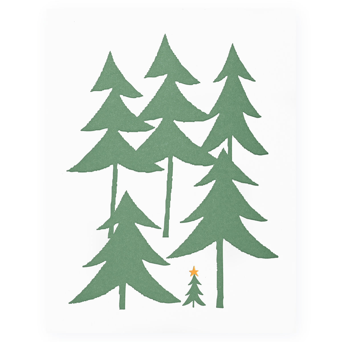Fugu Fugu Winter Trees Holiday Card 