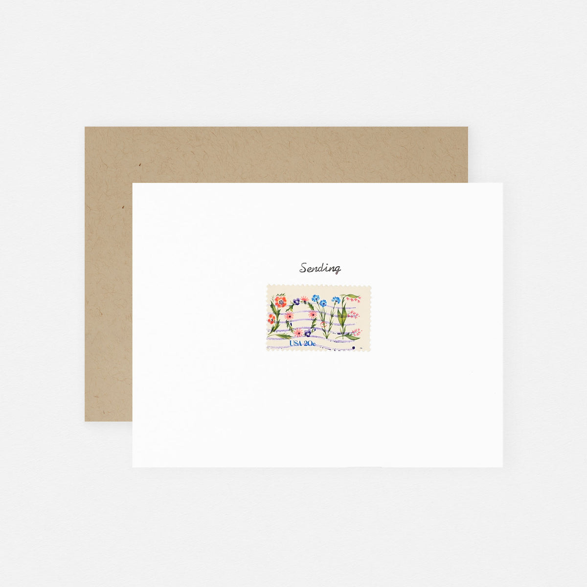 Galaxie Safari Sending Love Vintage Stamp Greeting Card 