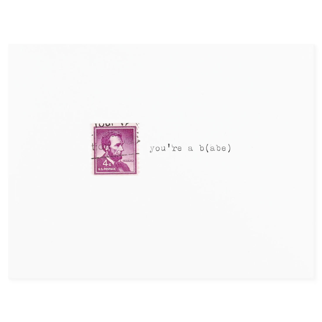 Galaxie Safari You're a Babe Vintage Stamp Greeting Card 