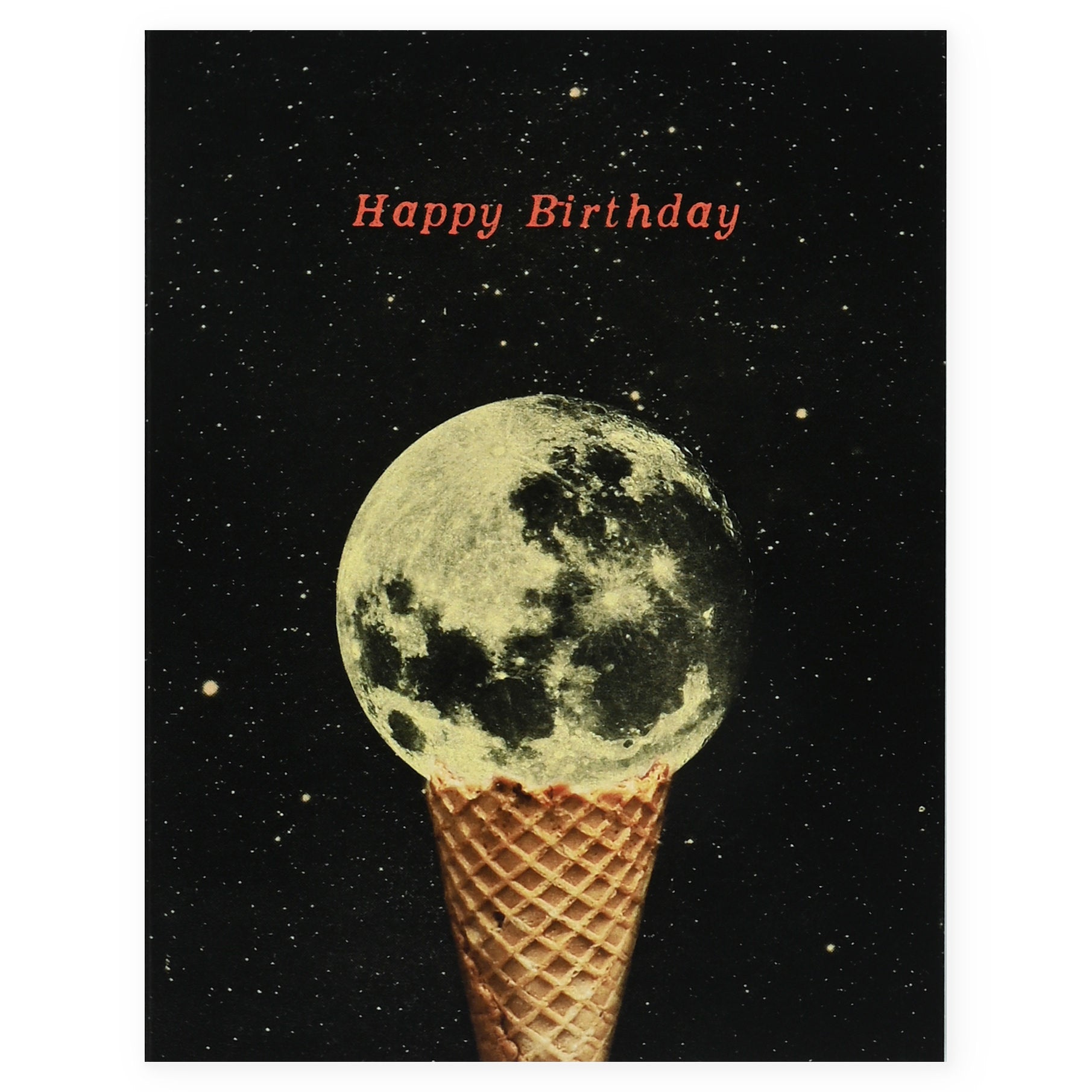 The Galek Sea Happy Birthday Moon Ice Cream Card 