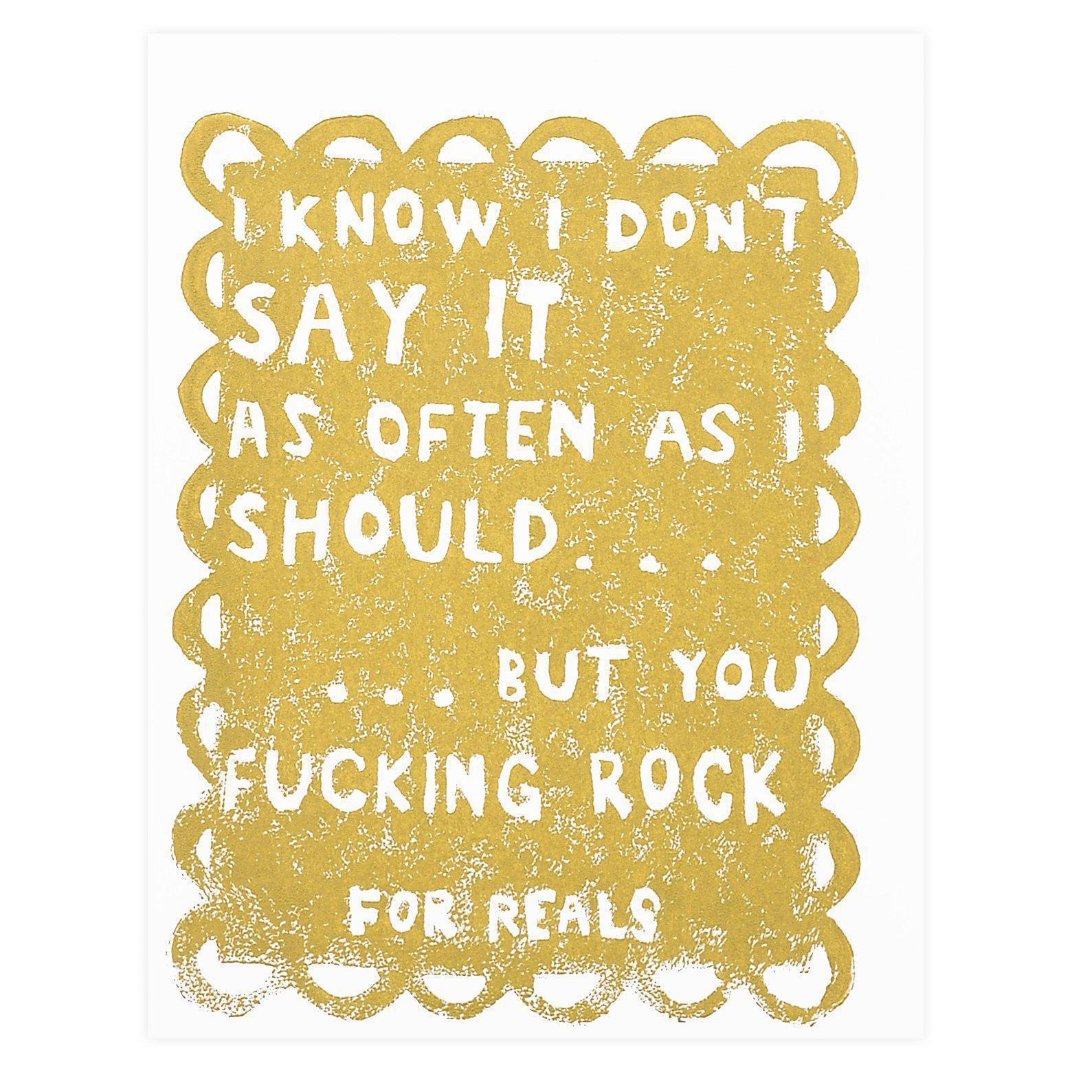 You Effing Rock Greeting Card