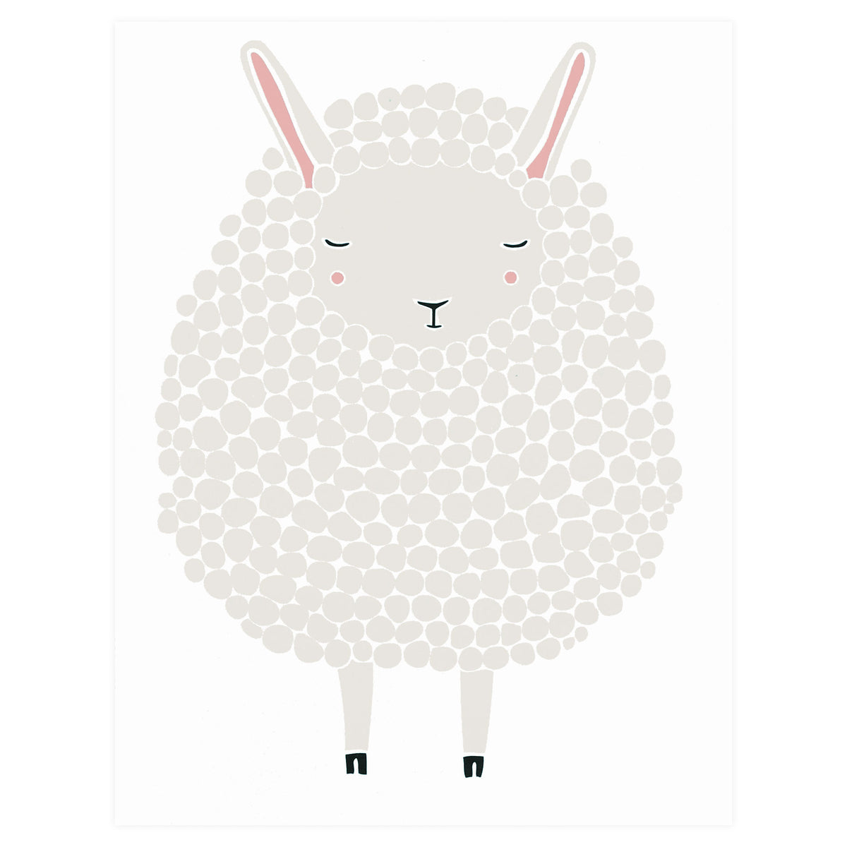 Gingiber Gray Sheep New Baby Card 