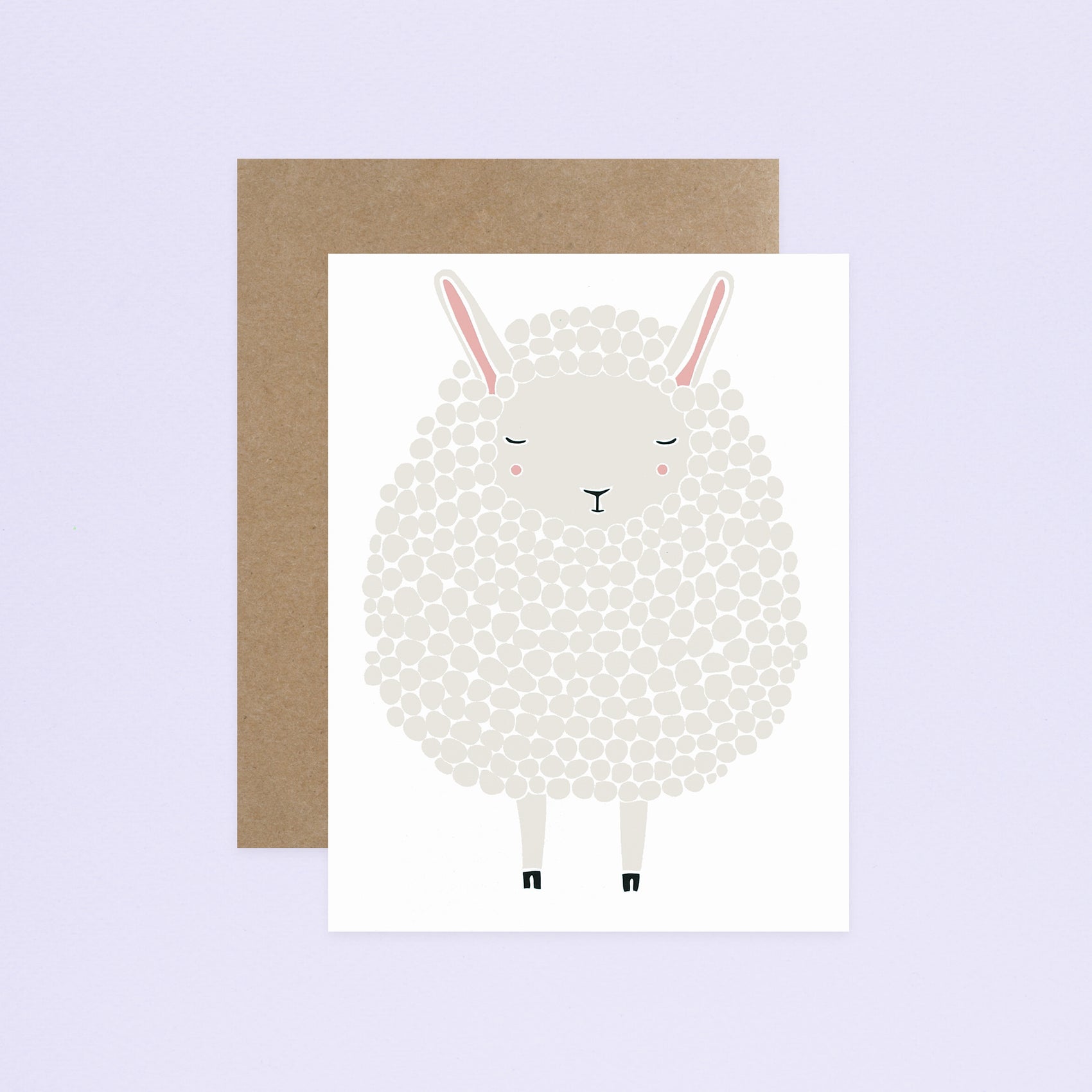 Gingiber Gray Sheep New Baby Card 