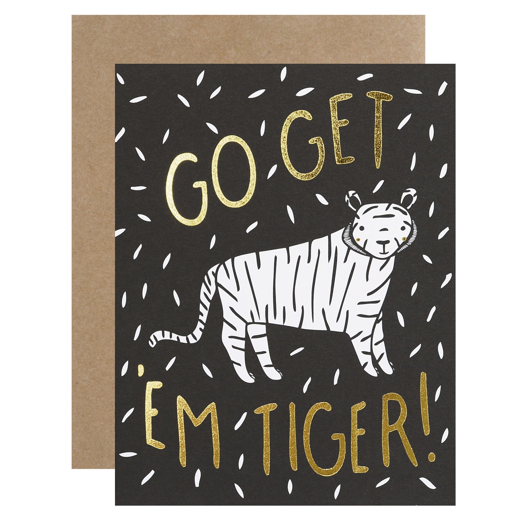 Gingiber Go Get 'Em Tiger Greeting Card 