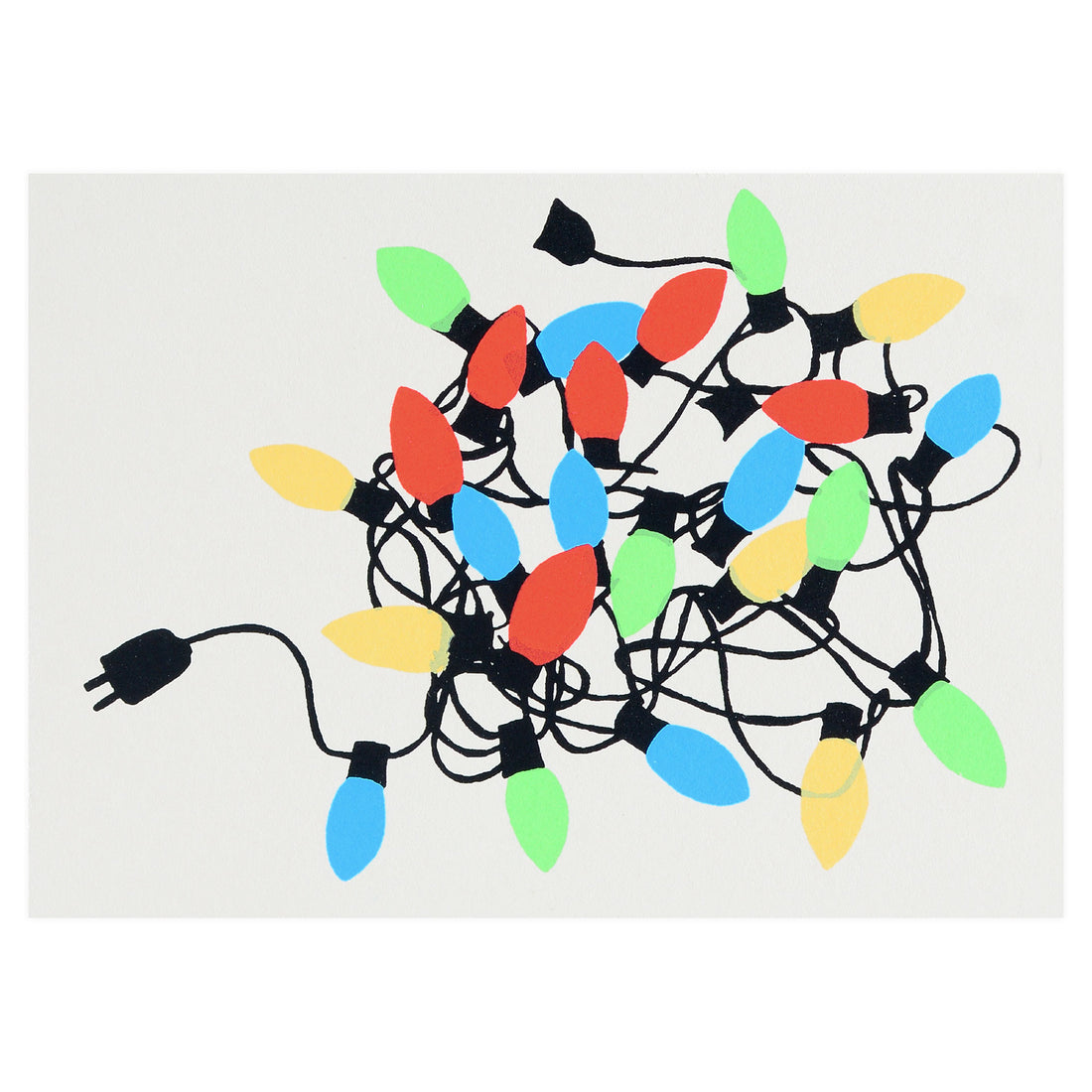Gold Teeth Brooklyn Tangled Lights Christmas Card 