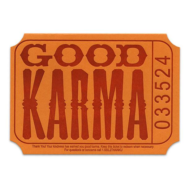 A. Favorite Good Karma Ticket Greeting Card 