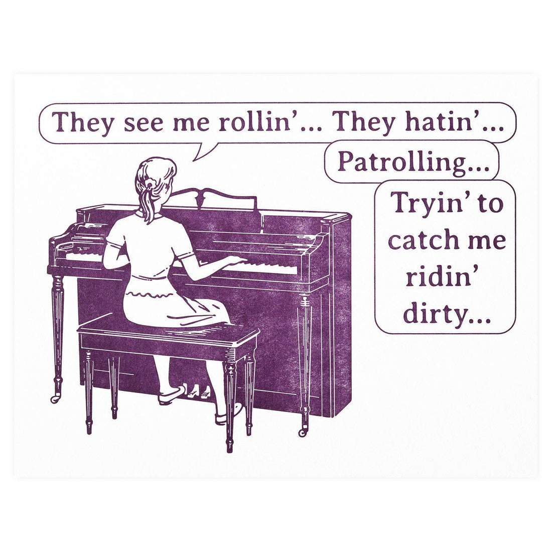 Guttersnipe Press Ridin' Dirty Greeting Card 