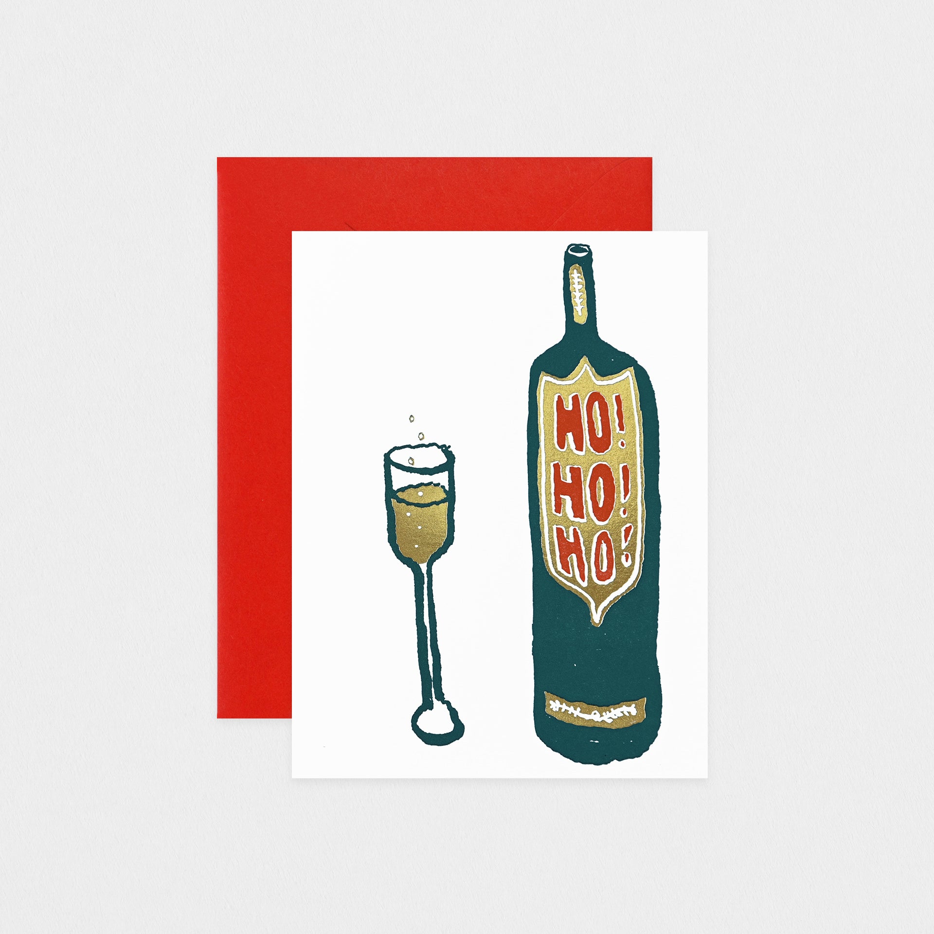 Hammerpress Santa's Champagne Christmas Card 