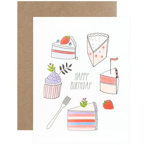 Hartland Brooklyn Happy Birthday Desserts Greeting Card 