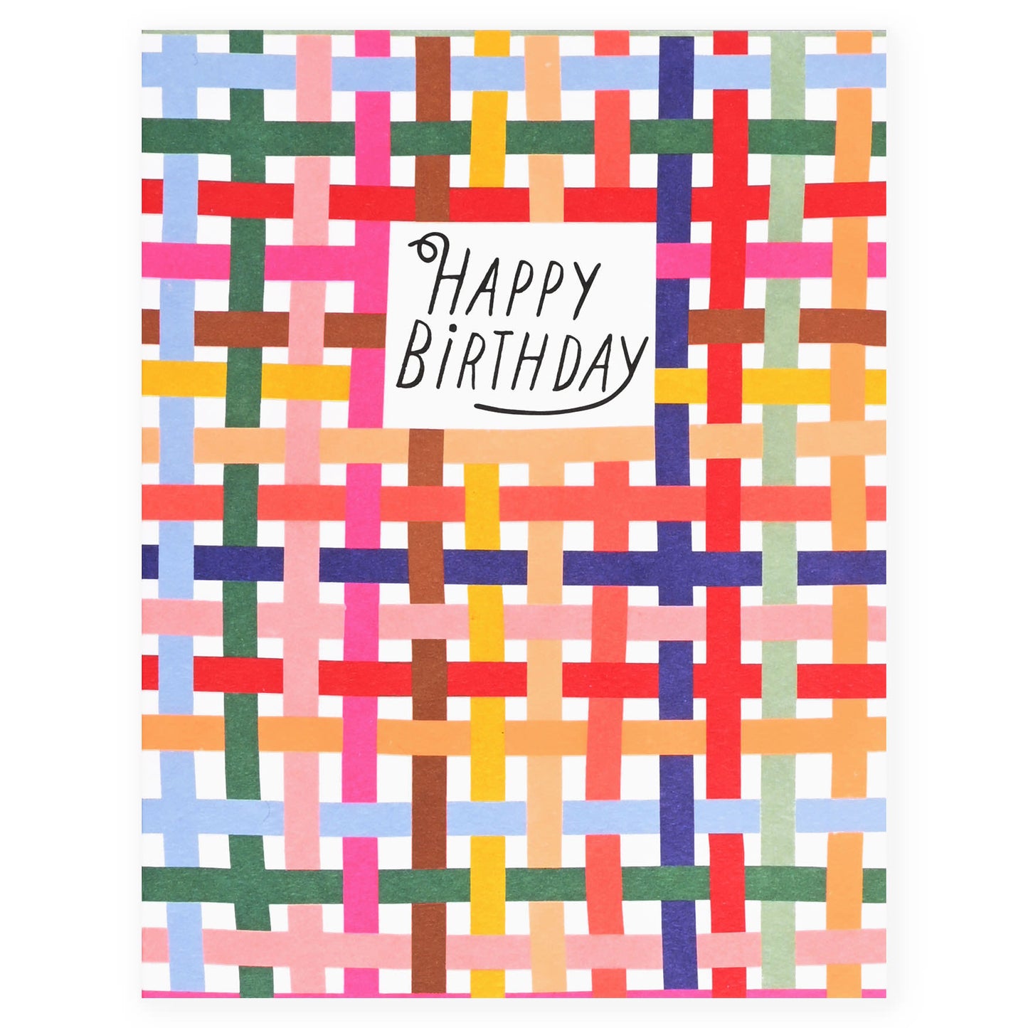 Hartland Brooklyn Happy Birthday Plaid Greeting Card 