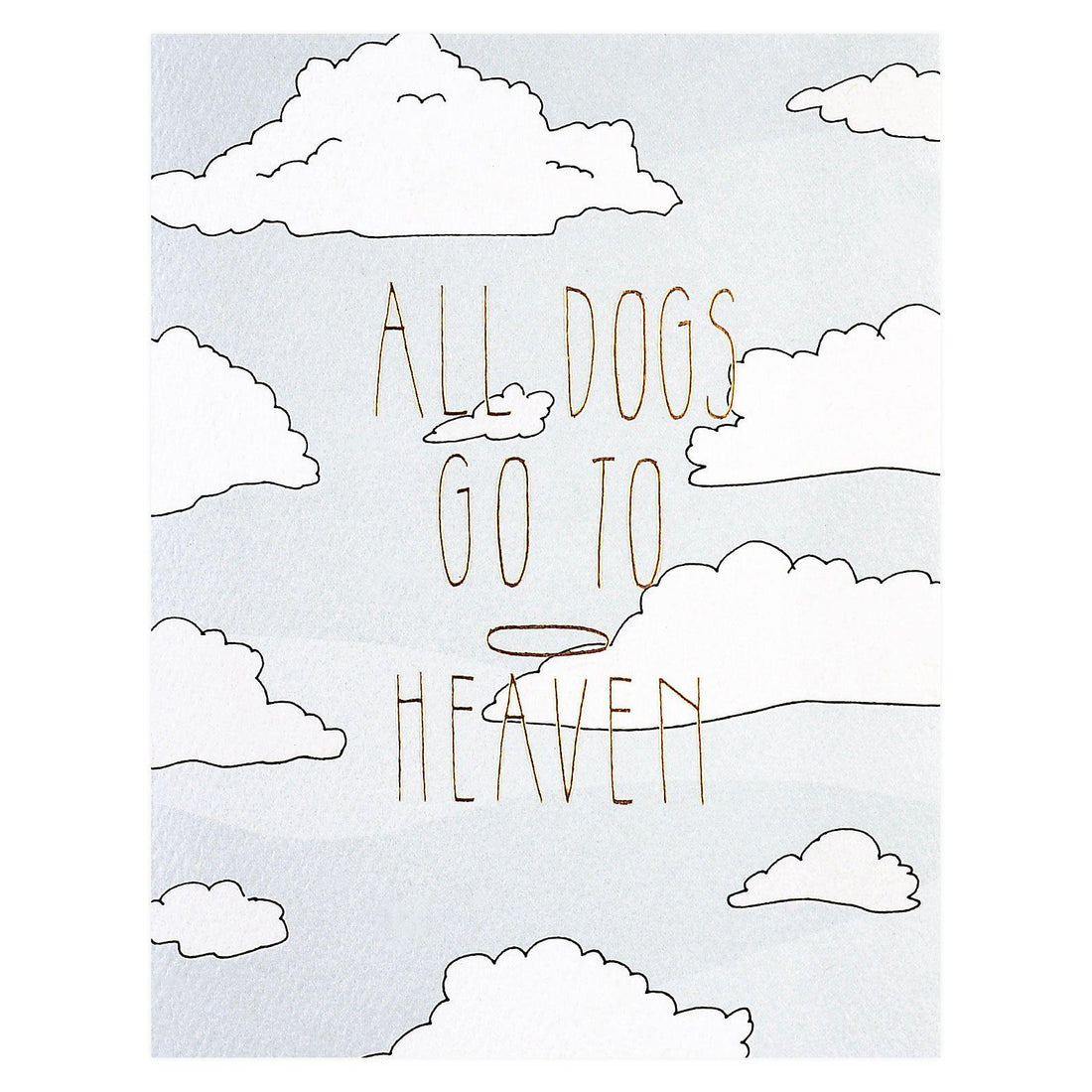 Hartland Brooklyn All Dogs Go To Heaven Pet Sympathy Card 