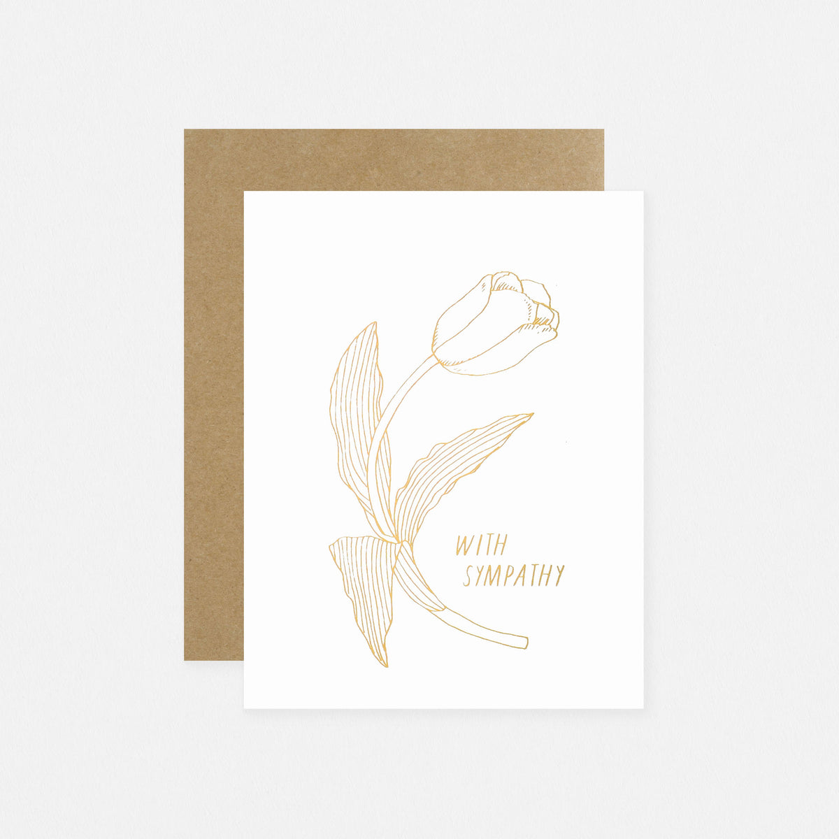 Hartland Cards Tulips Gold Sympathy Card