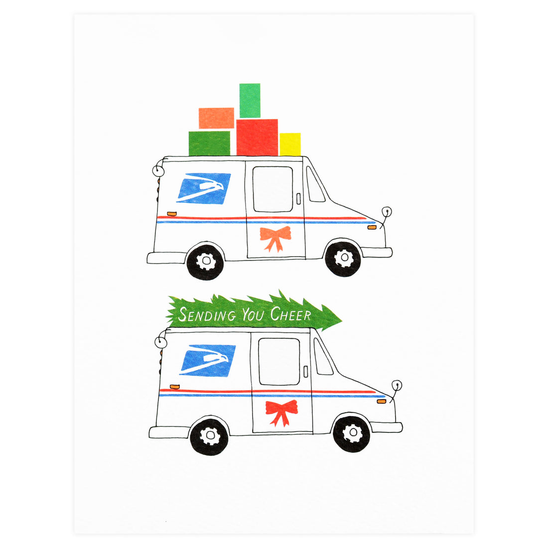 Hartland Brooklyn Cheer Mail Truck Holiday Cards Boxed Or Single 