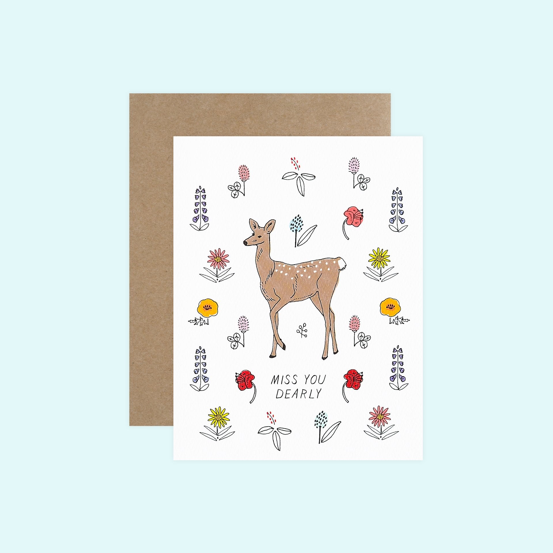 Hartland Brooklyn Miss You Dearly Greeting Card 