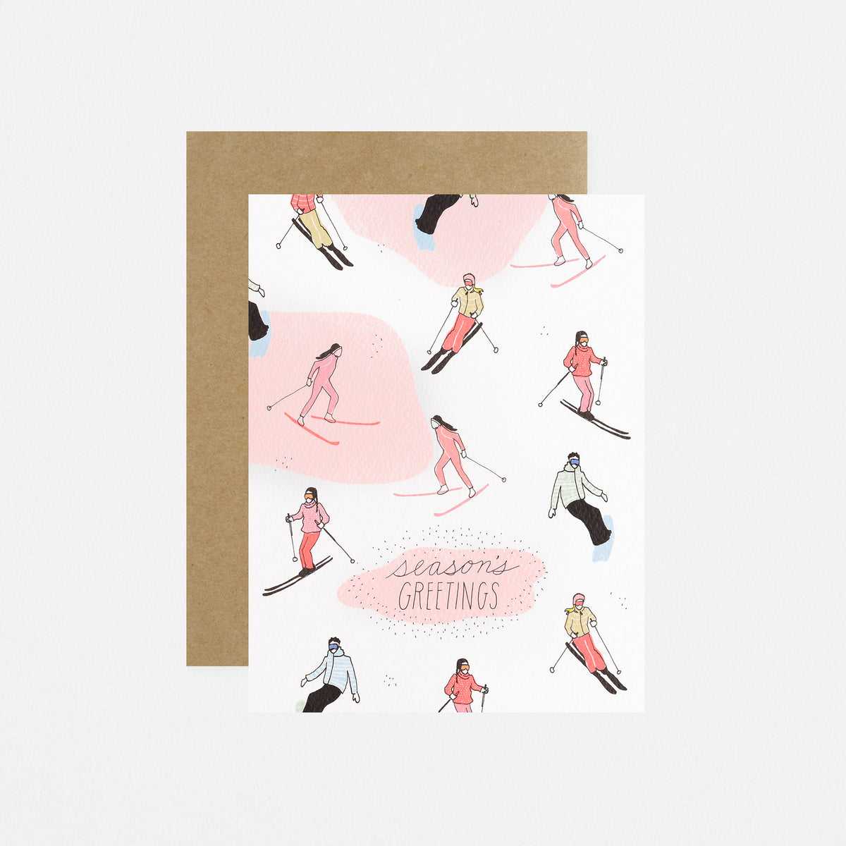 Hartland Cards Season's Greetings Skiing Holiday Cards Boxed