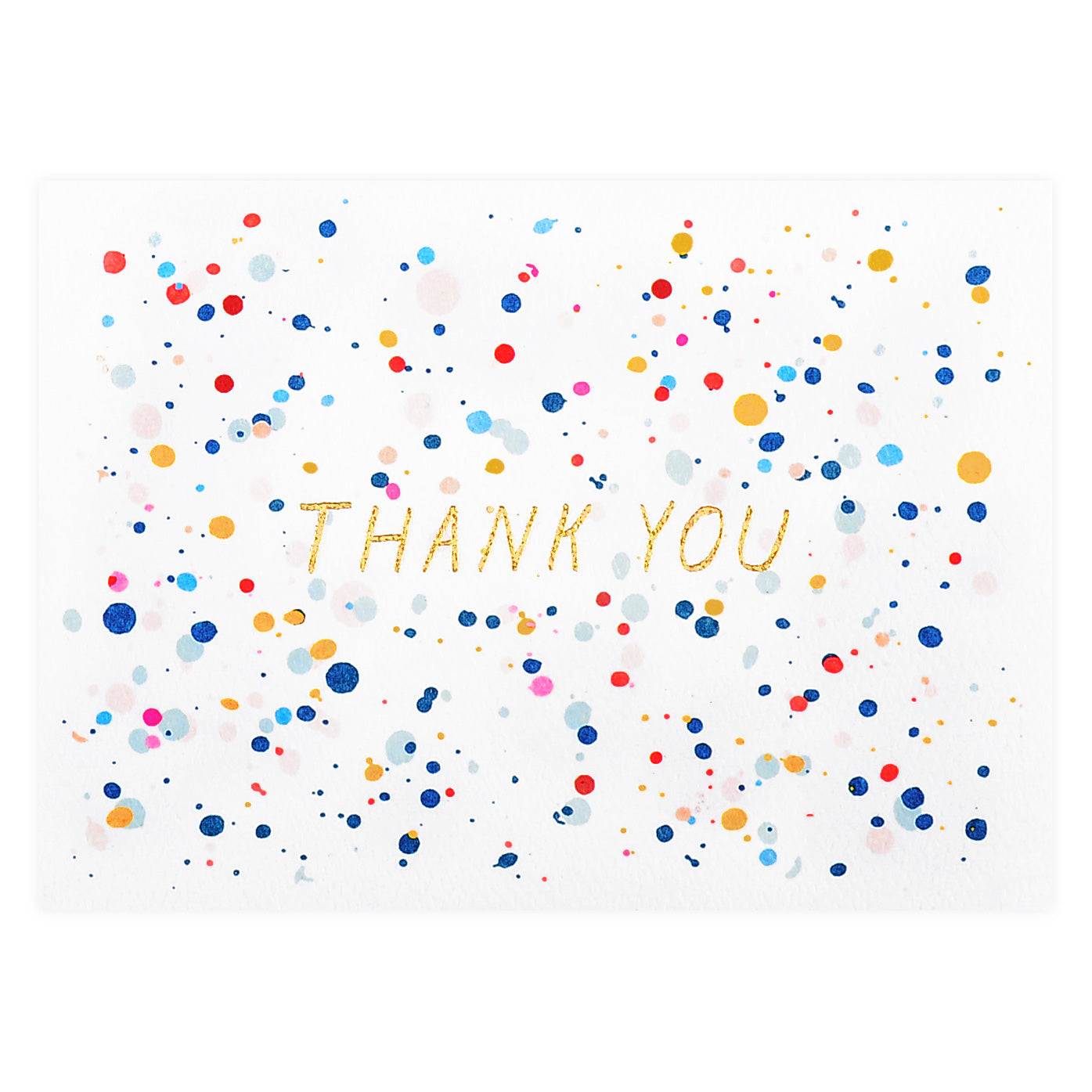 Splatter with Gold Folded Thank You Cards Boxed