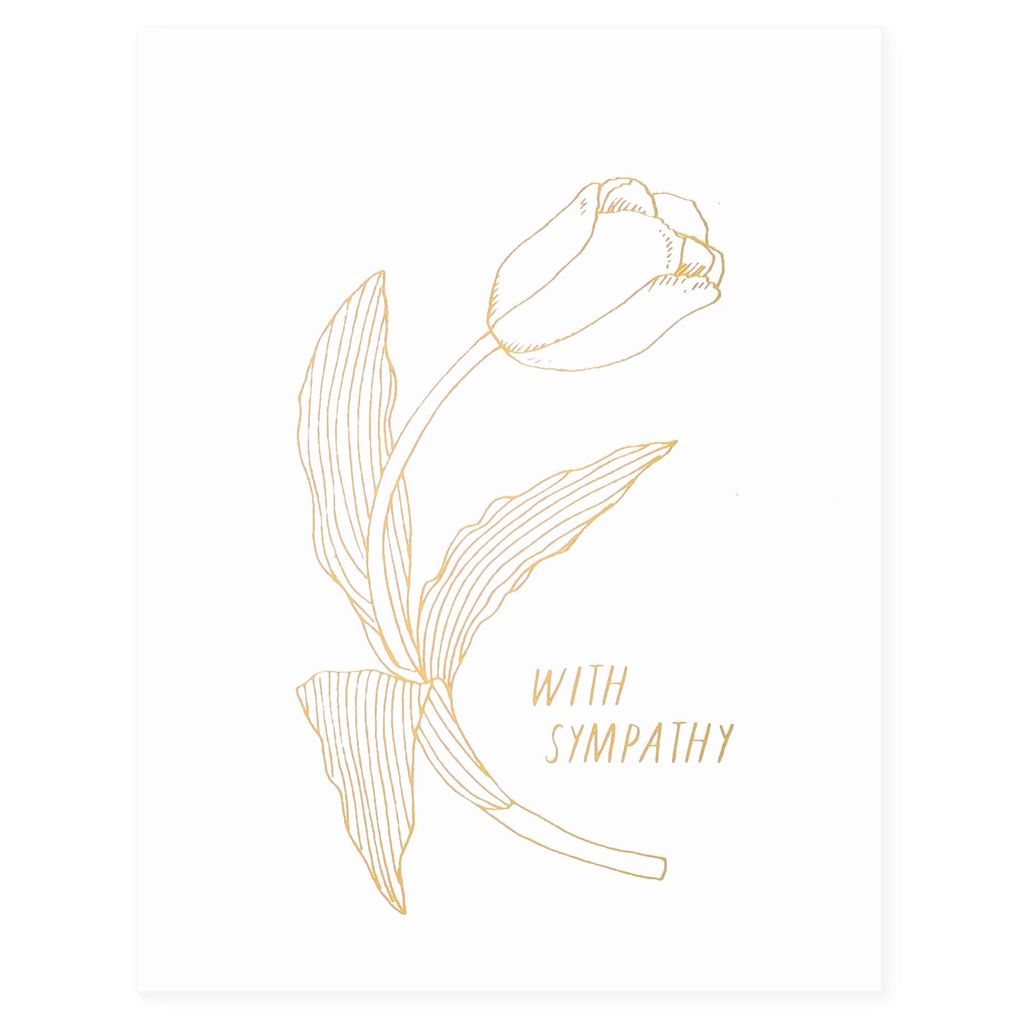 Hartland Brooklyn Tulips Gold Sympathy Card 