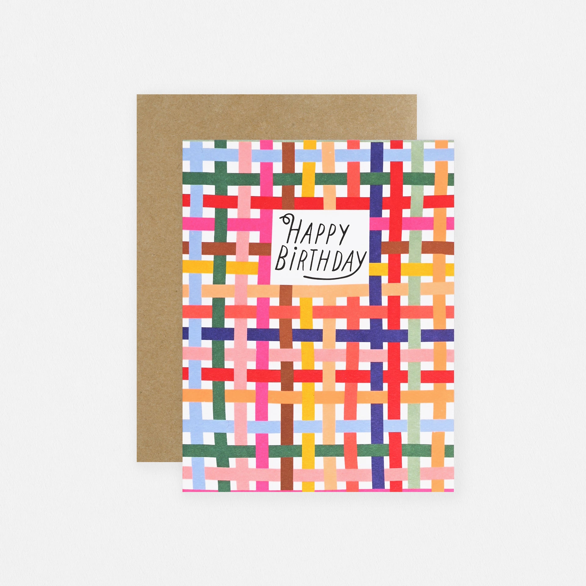 Hartland Brooklyn Happy Birthday Plaid Greeting Card 