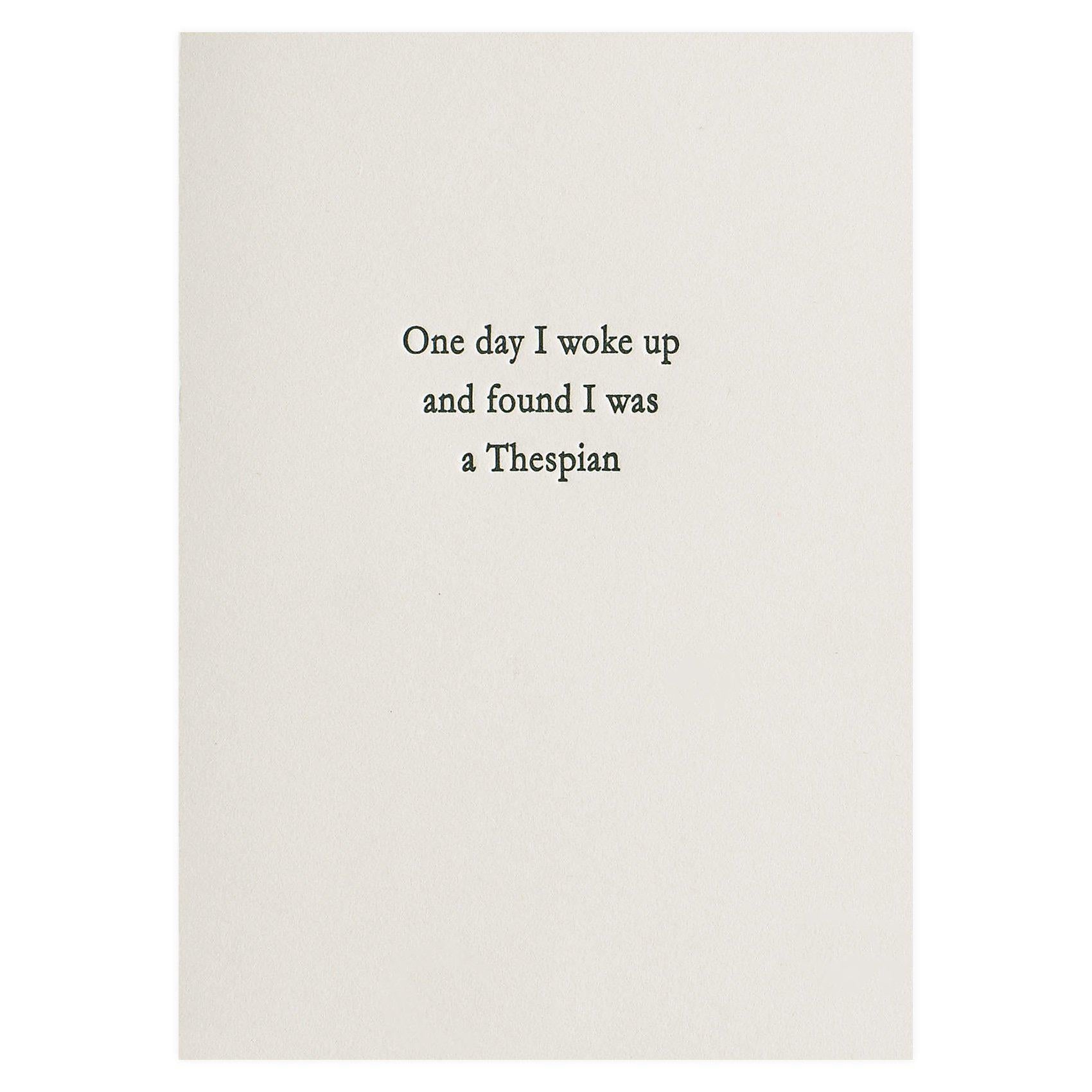 Hat Wig Glove Thespian Greeting Card 