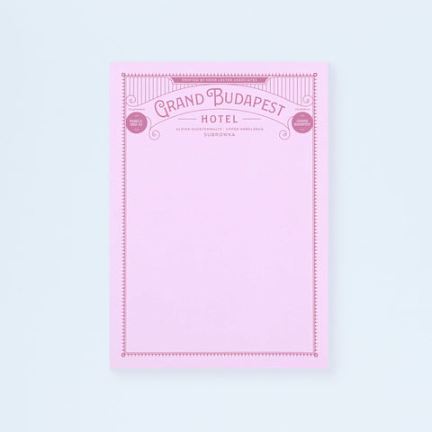 Herb Lester Grand Budapest Hotel Fictional Hotel Notepad Set of 3 or Single 