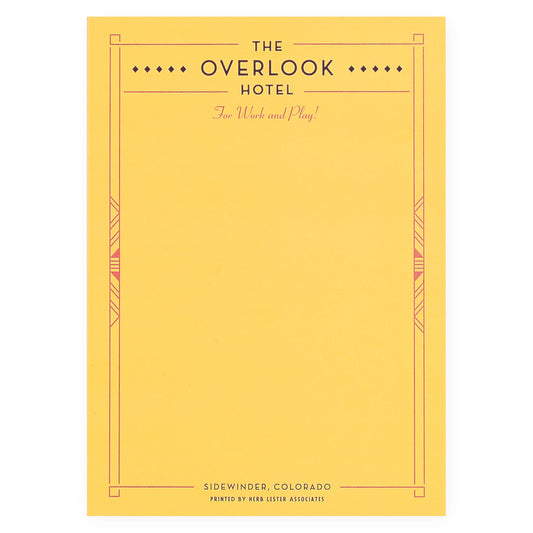 Herb Lester The Overlook Hotel The Shining Fictional Hotel Notepad Set of 3 or Single 