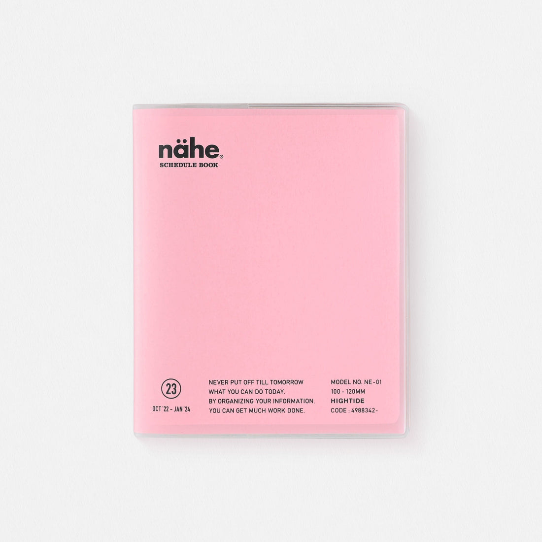 Hightide 2023 Nahe Diary Square Monthly Planner | Gold, Mint, Black, Silver, Pink, Khaki pink