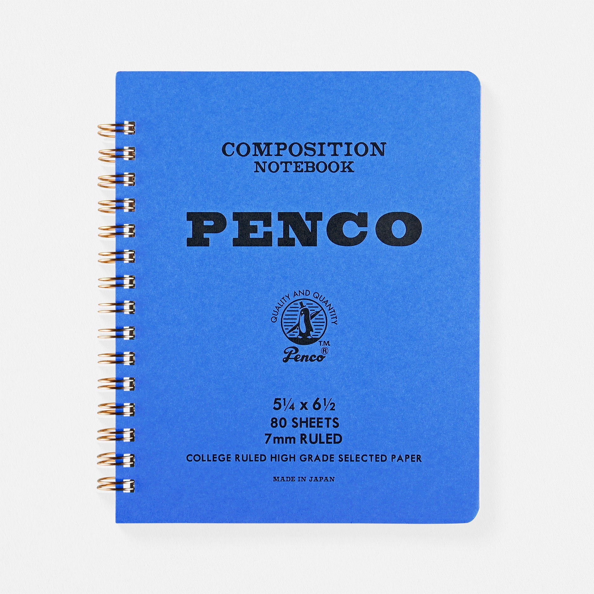 Hightide Penco Coil Composition Notebook 6 Colors  | 3 Sizes Small / Blue