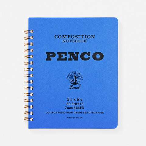 Hightide Penco Coil Composition Notebook 6 Colors  | 3 Sizes Small / Blue