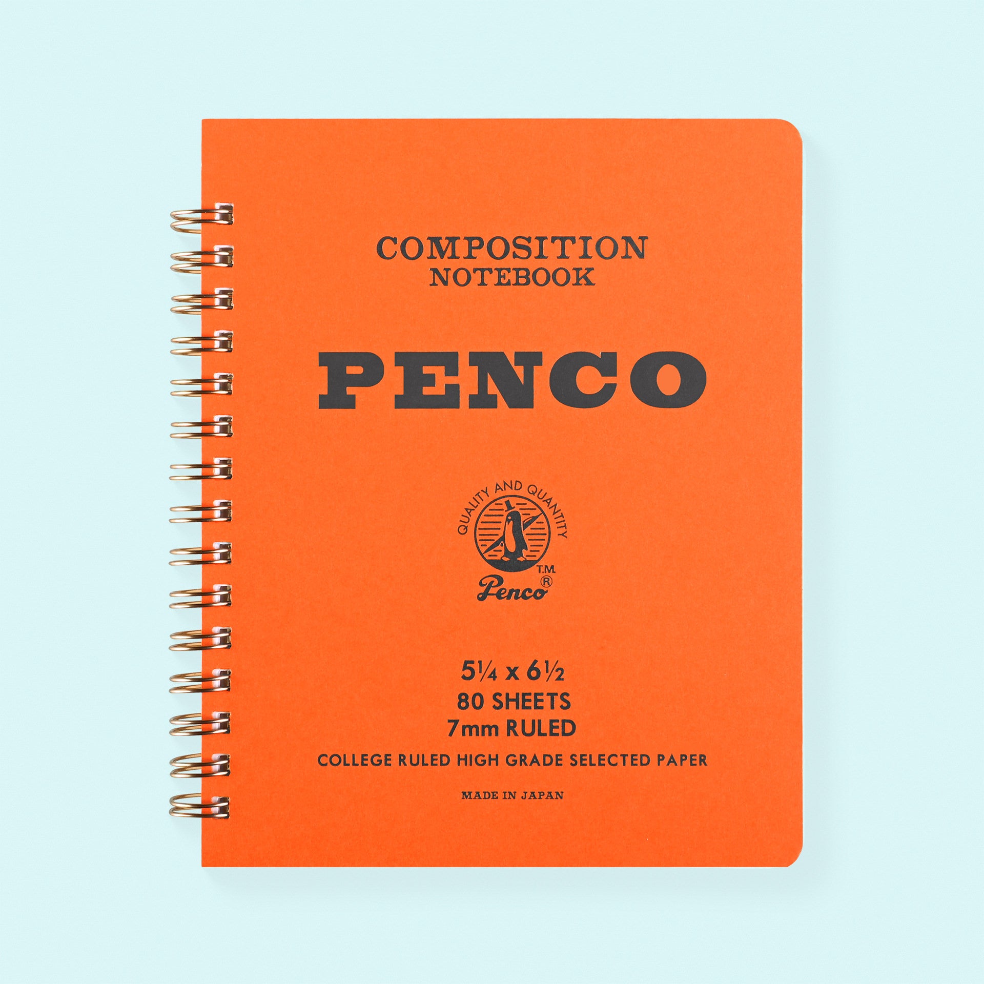 Hightide Penco Coil Composition Notebook 6 Colors  | 3 Sizes Small / Orange