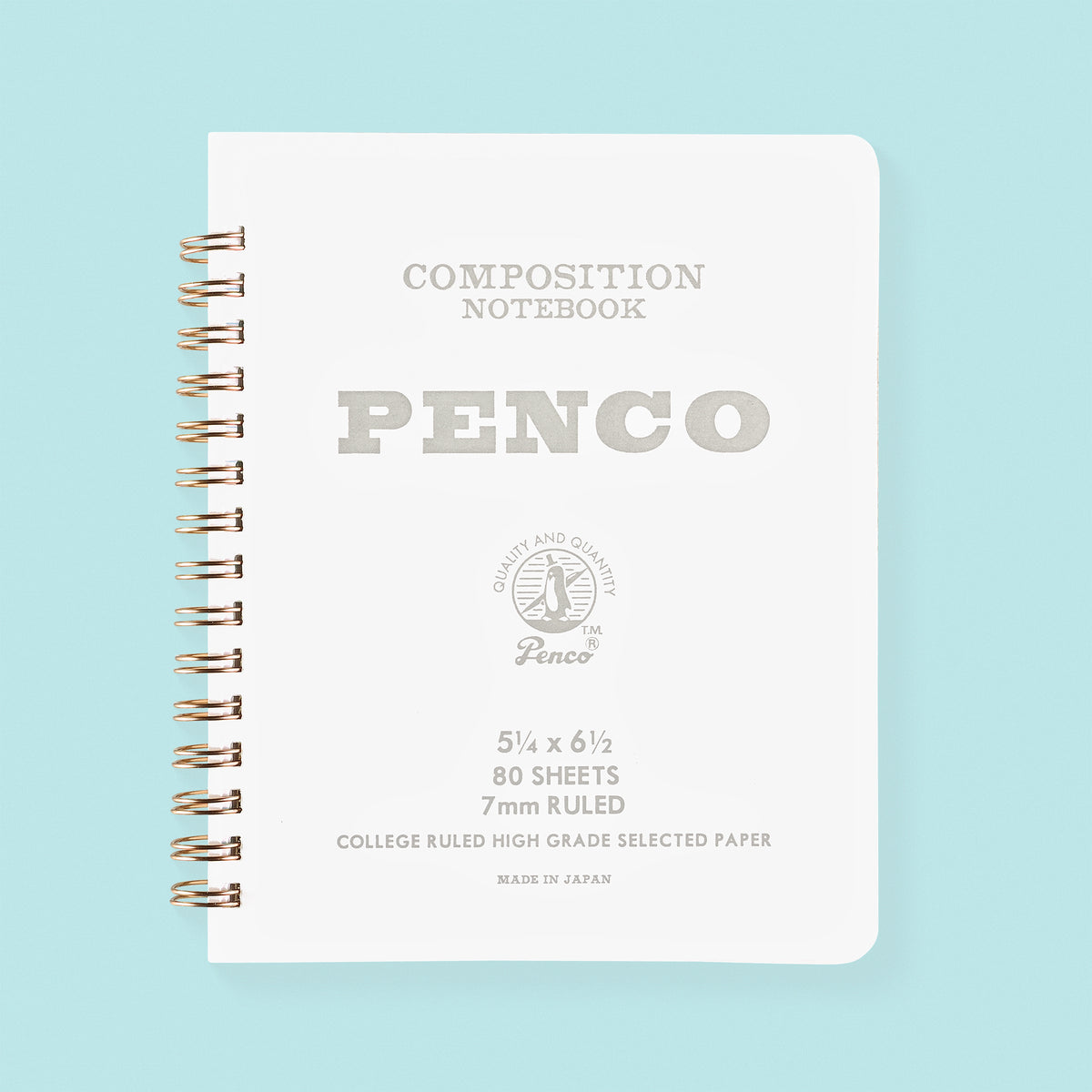 Hightide Penco Coil Composition Notebook 6 Colors | Medium Or Large Medium / White