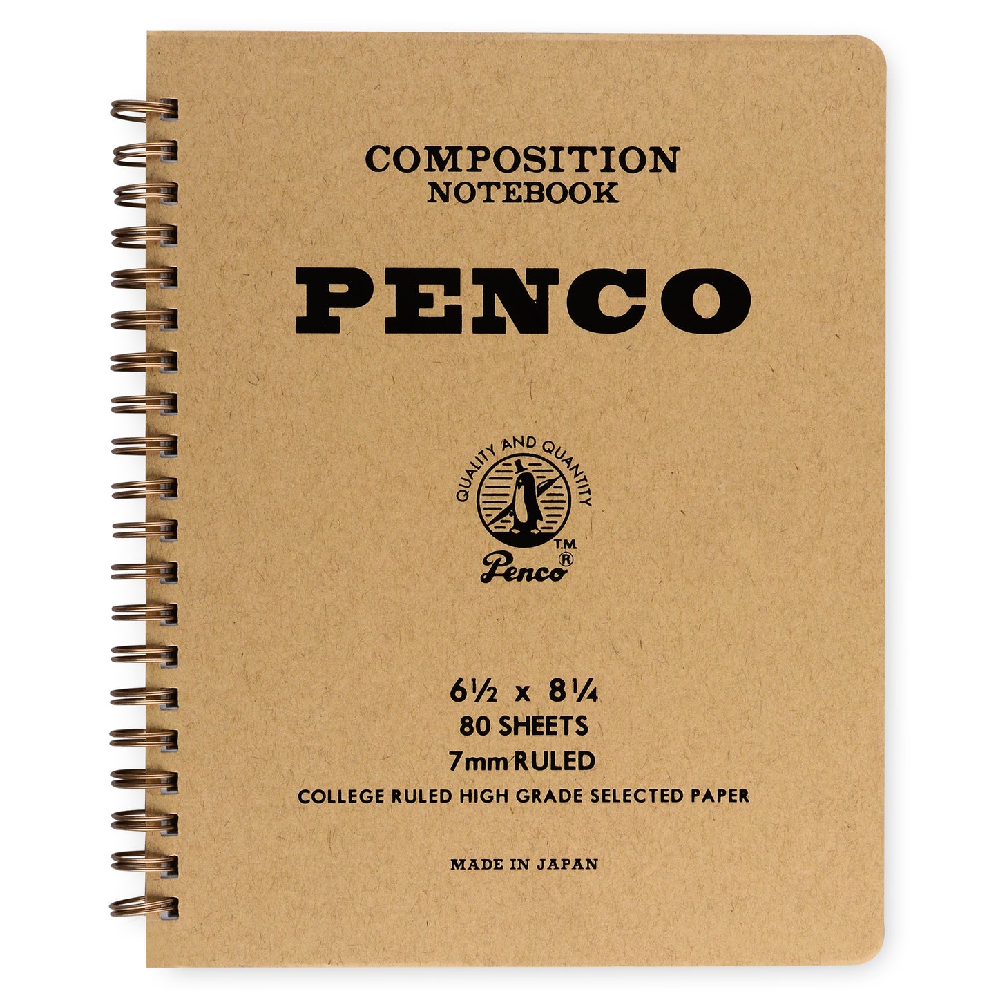 Hightide Penco Coil Composition Notebook 6 Colors  | 3 Sizes Small / Natural
