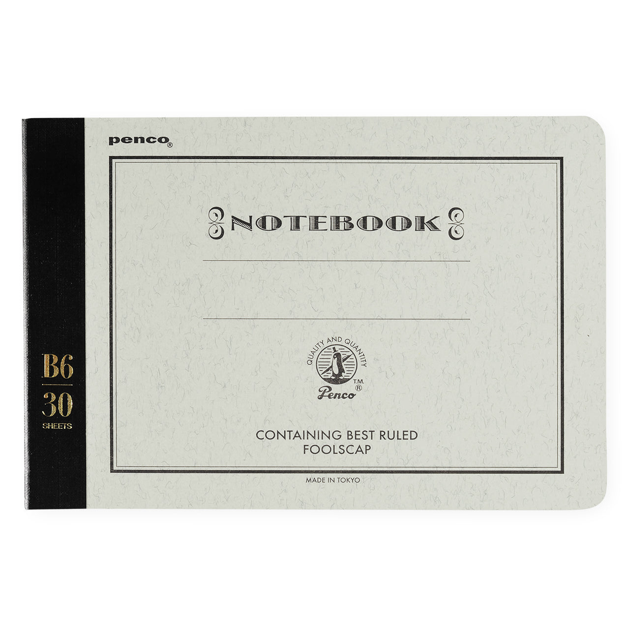 Hightide Penco Foolscap Notebook B6 | In four colors Black