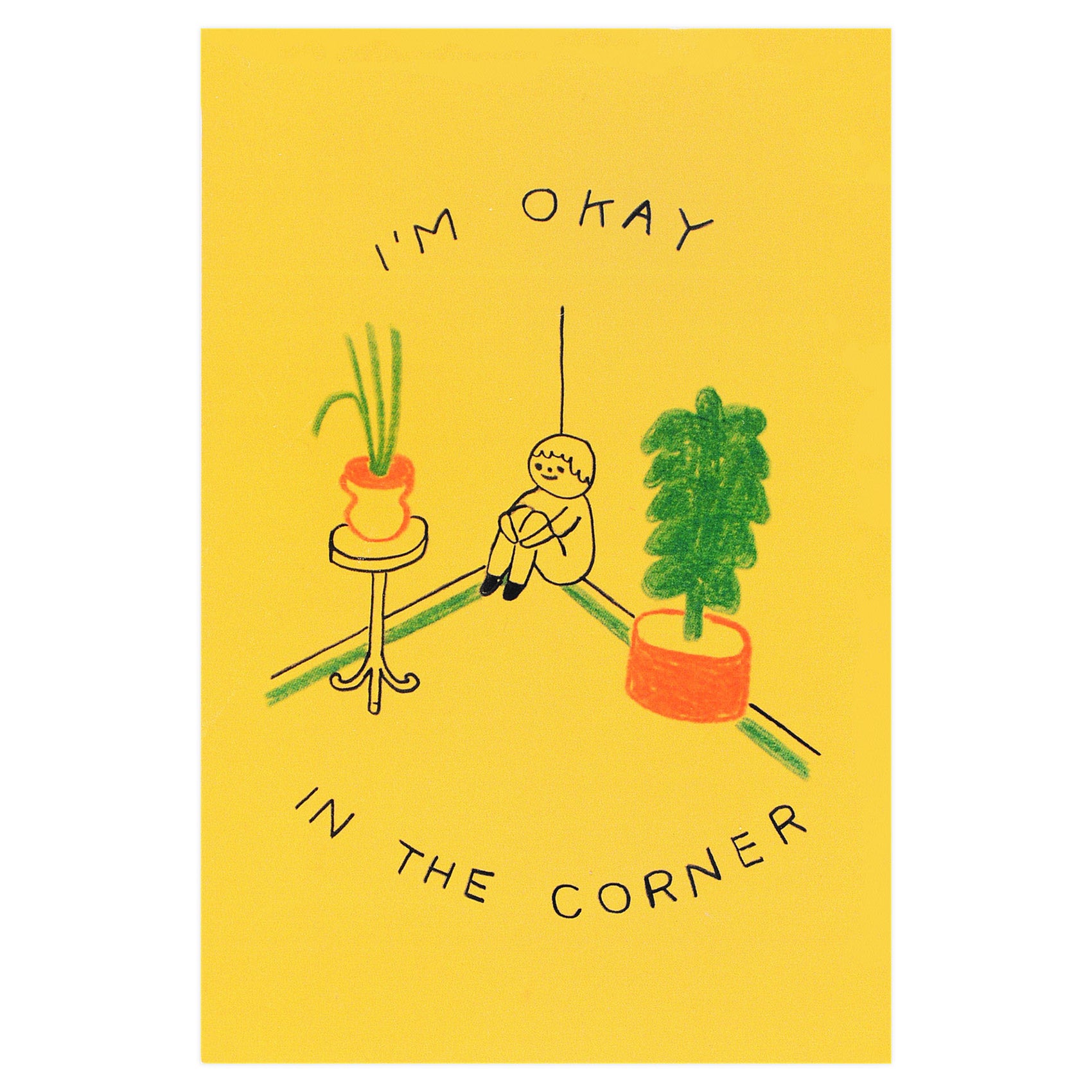 Okay In The Corner Postcard
