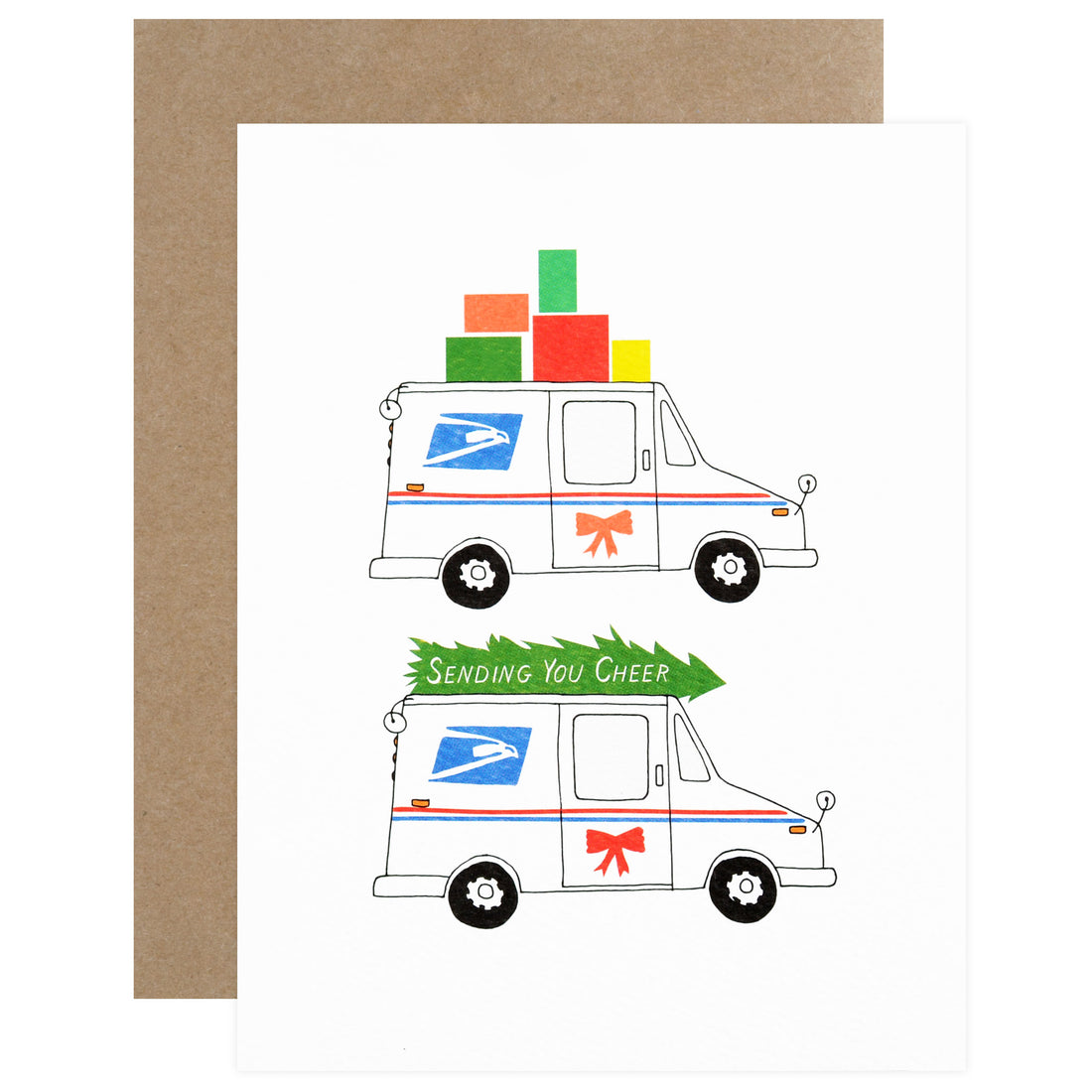 Hartland Brooklyn Cheer Mail Truck Holiday Cards Boxed Or Single 