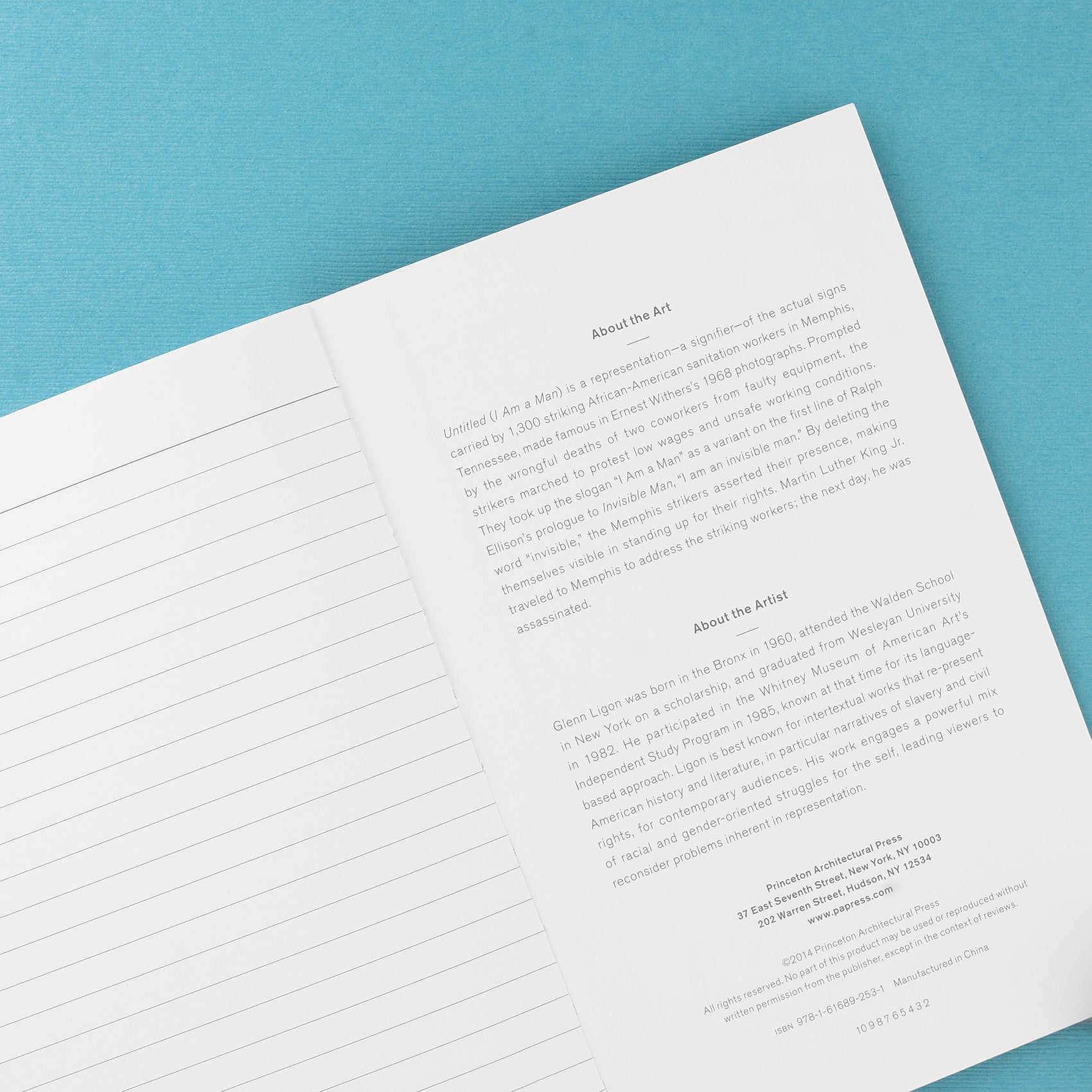 Princeton Architectural Press I Am A Man Journal Lined 
