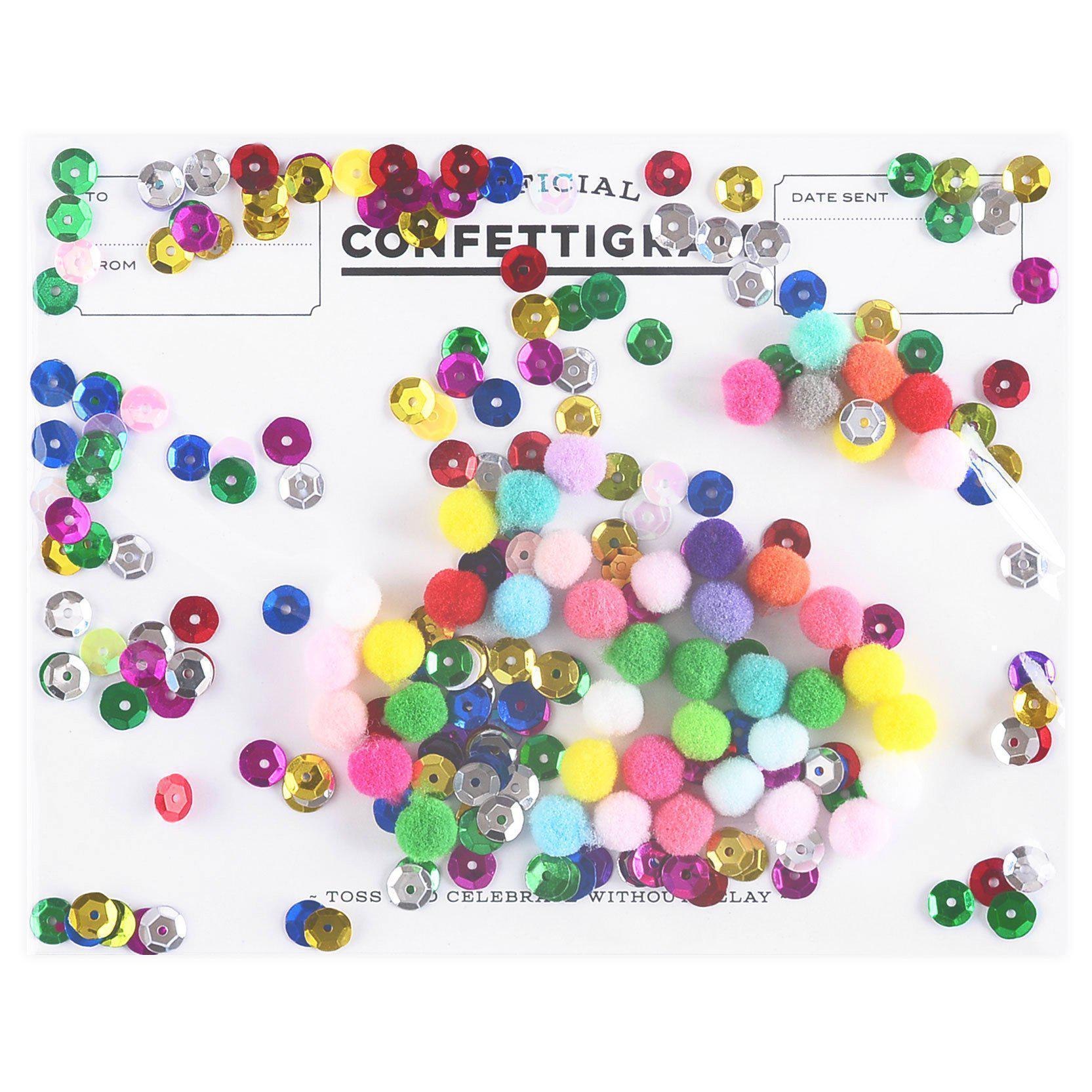 Inklings Paperie Confettigram Pom Pom Greeting Card 