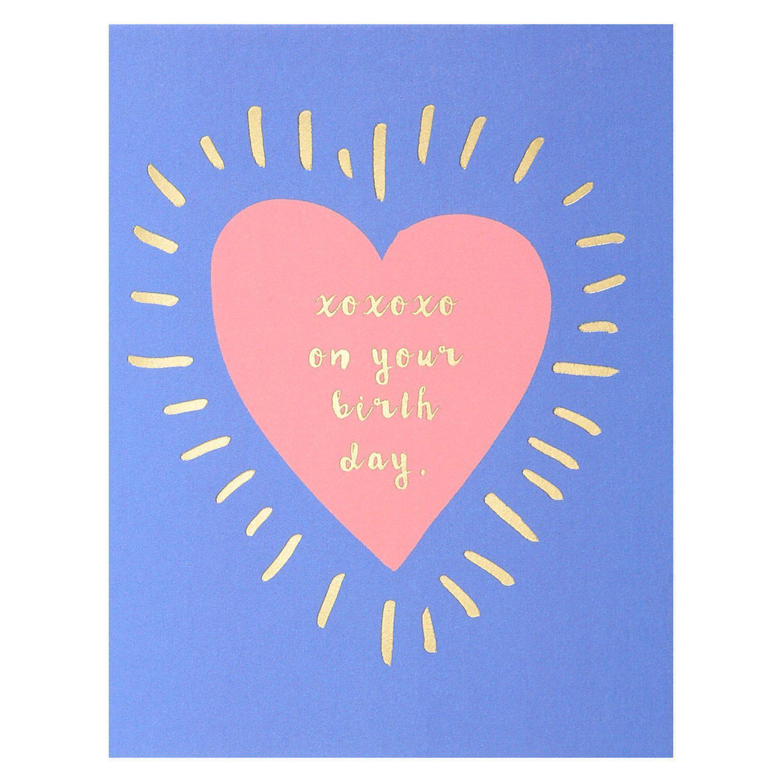 J.Falkner XOXO Birthday Heart Greeting Card 