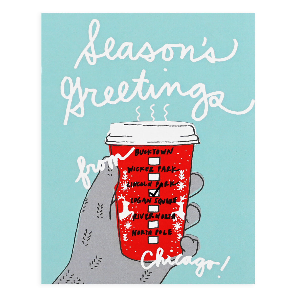 La Familia Green Chicago City Cup Holiday Card 
