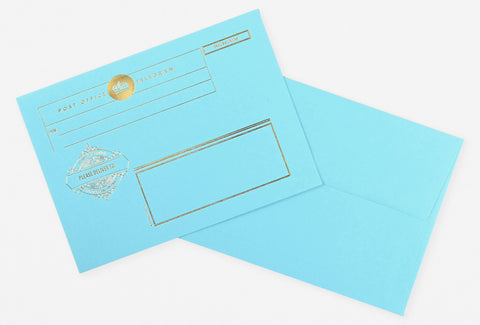 LA Paper Lover Telegram Letter Set Turquoise Envelope 