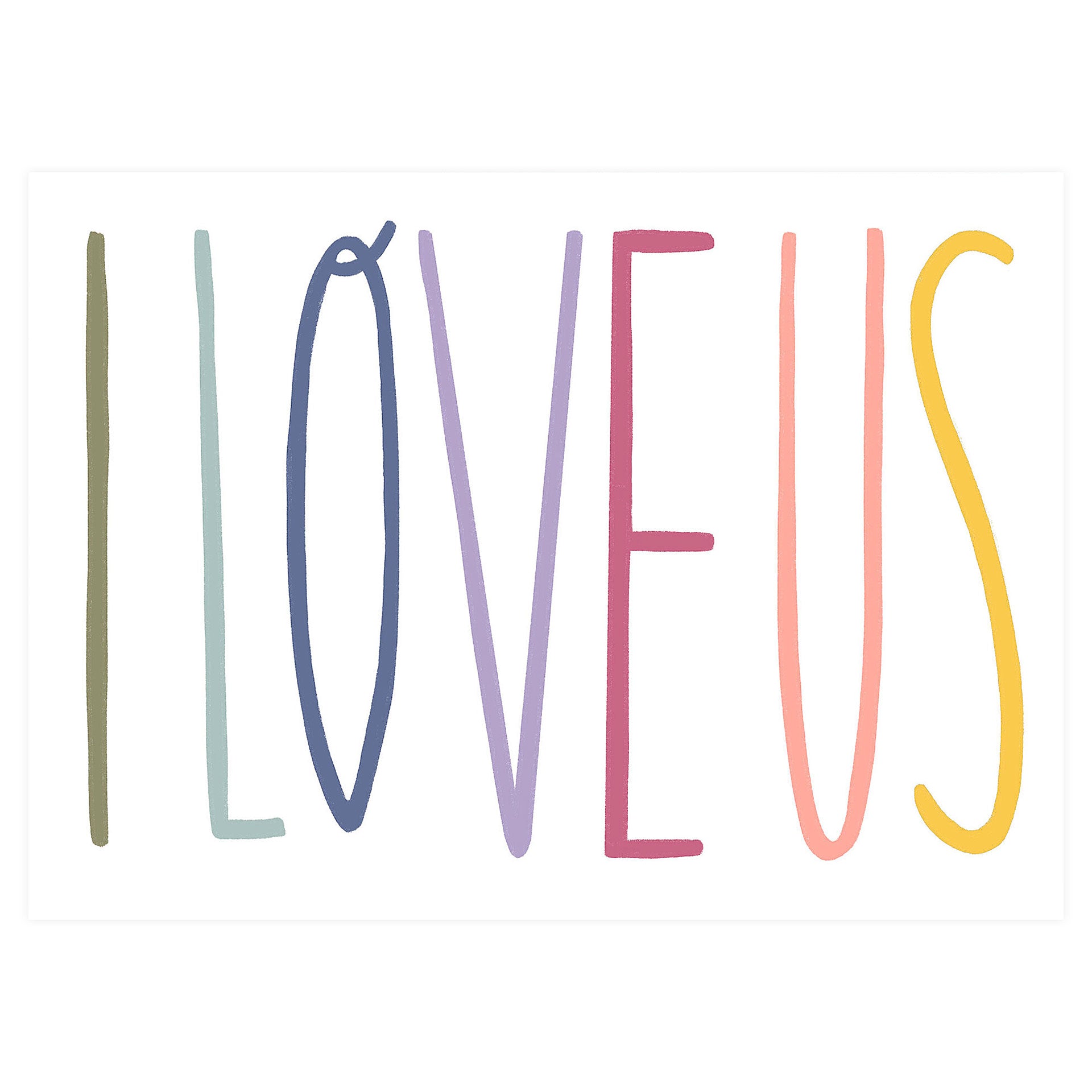Laura Supnik I Love Us Greeting Card 