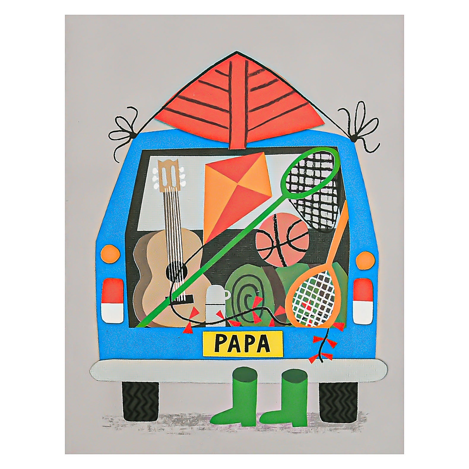 Lisa Jones Studio Dad Station Wagon Fathers Day Card 