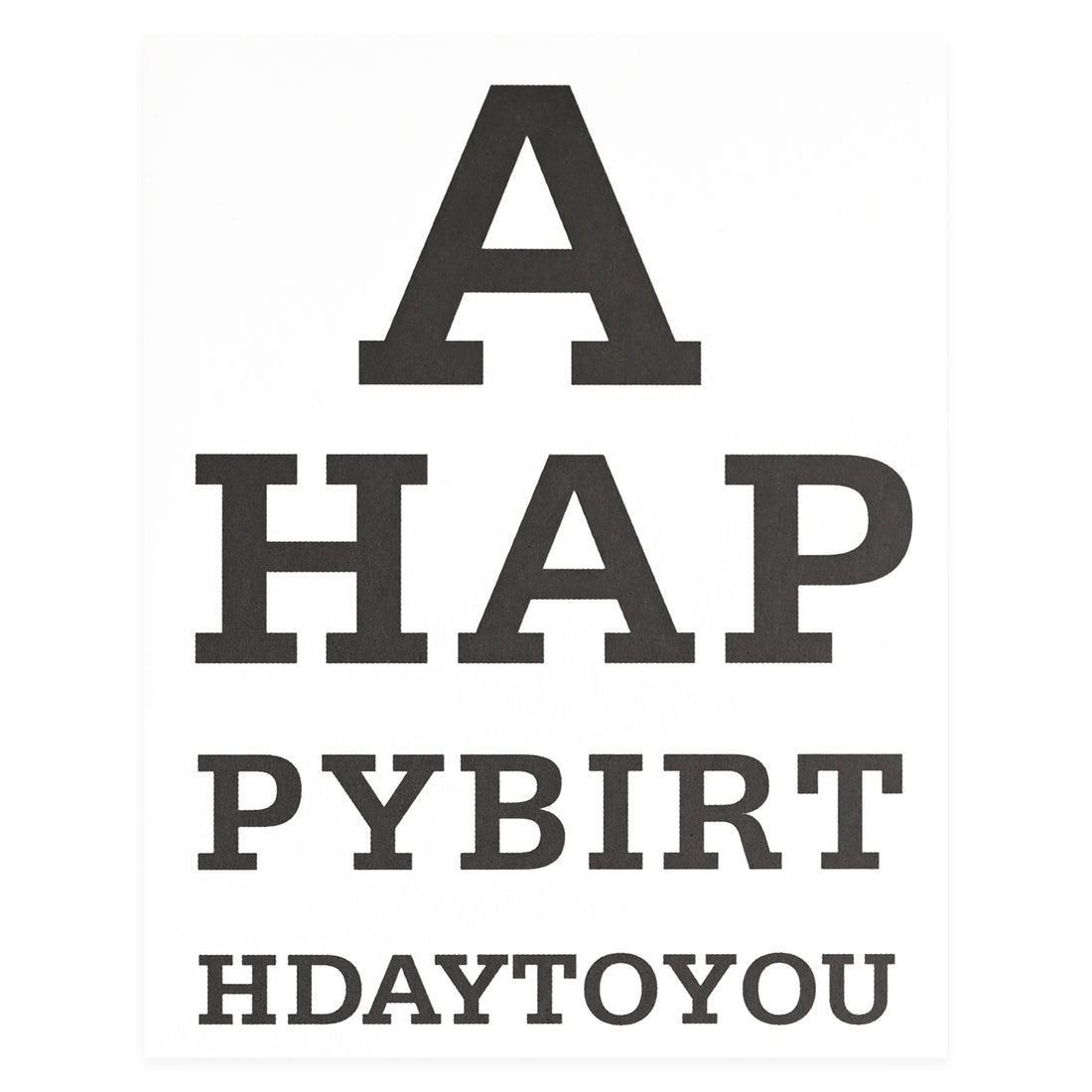 Lisa Jones Studio Happy Birthday Eye Test Greeting Card 