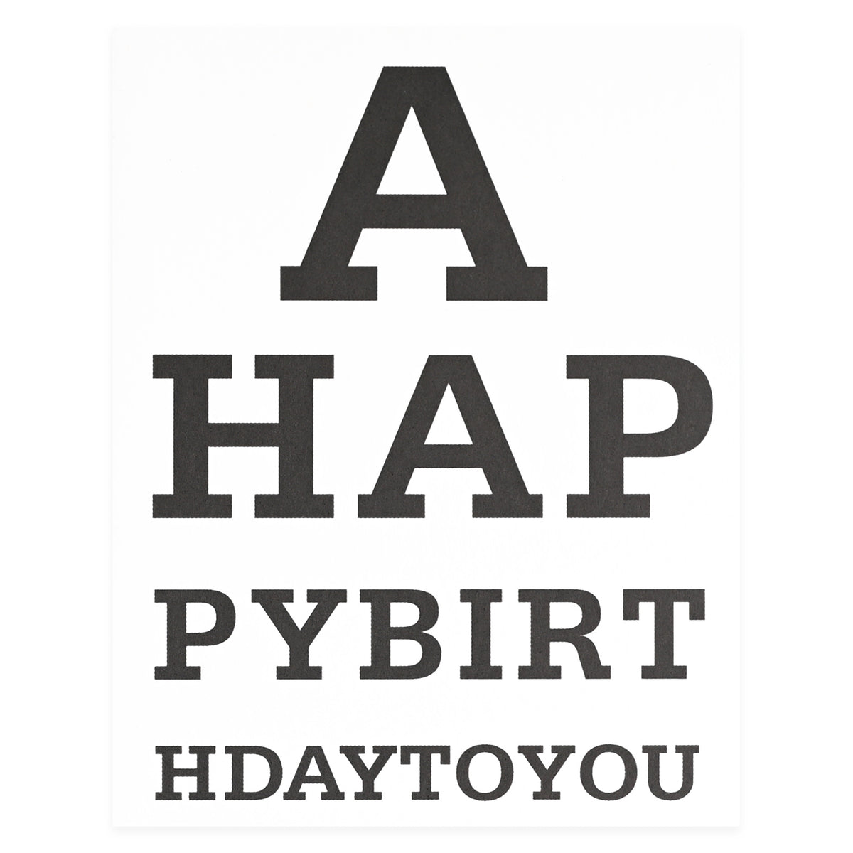 Lisa Jones Studio Happy Birthday Eye Test Greeting Card 