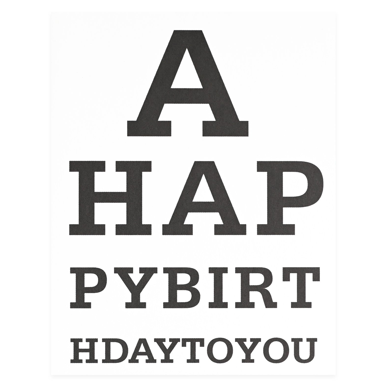 Lisa Jones Studio Happy Birthday Eye Test Greeting Card 