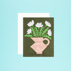 Lisa Jones Studio Jug with Flowers Greeting Card 