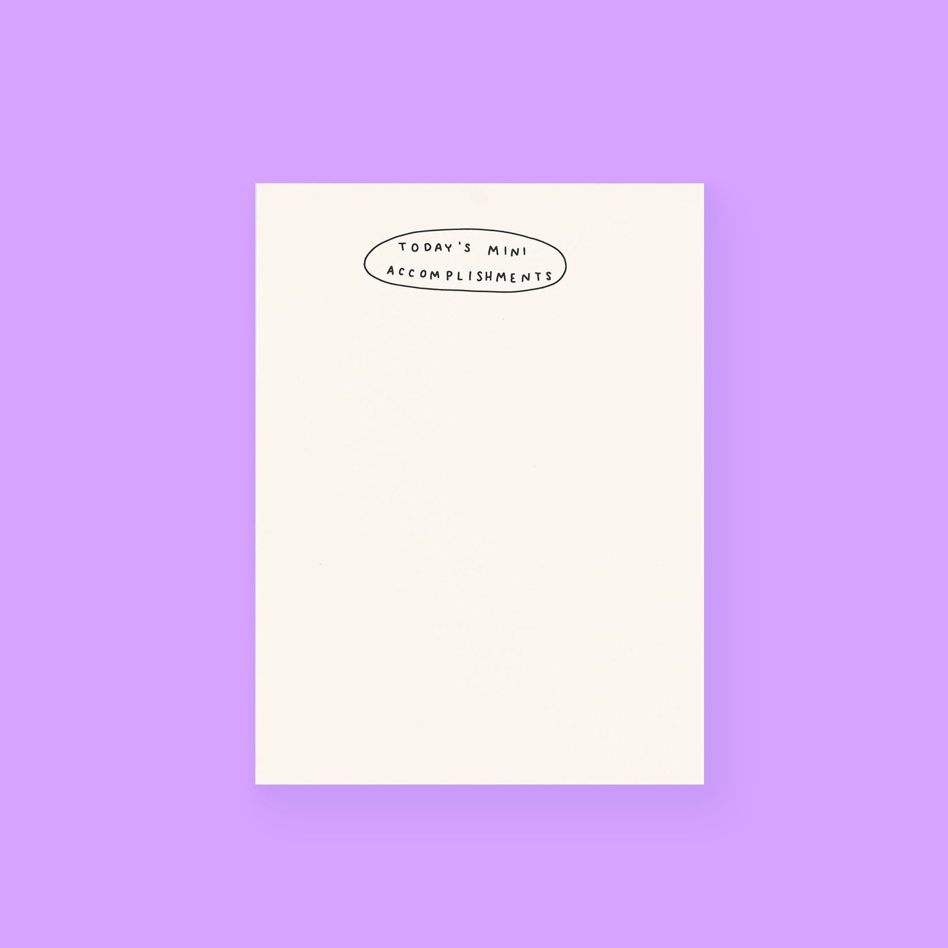 M.C. Pressure Today's Mini Accomplishments Notepad 