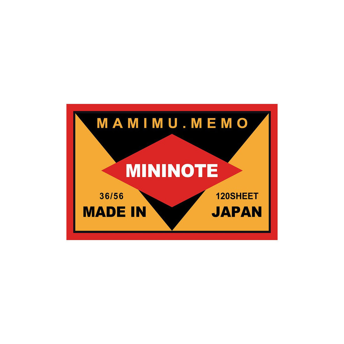 Shunkoen Mamimu American Vintage Matchbox Design Mini Memo Notebook | Ten Designs Yellow/Red/Black Graphic