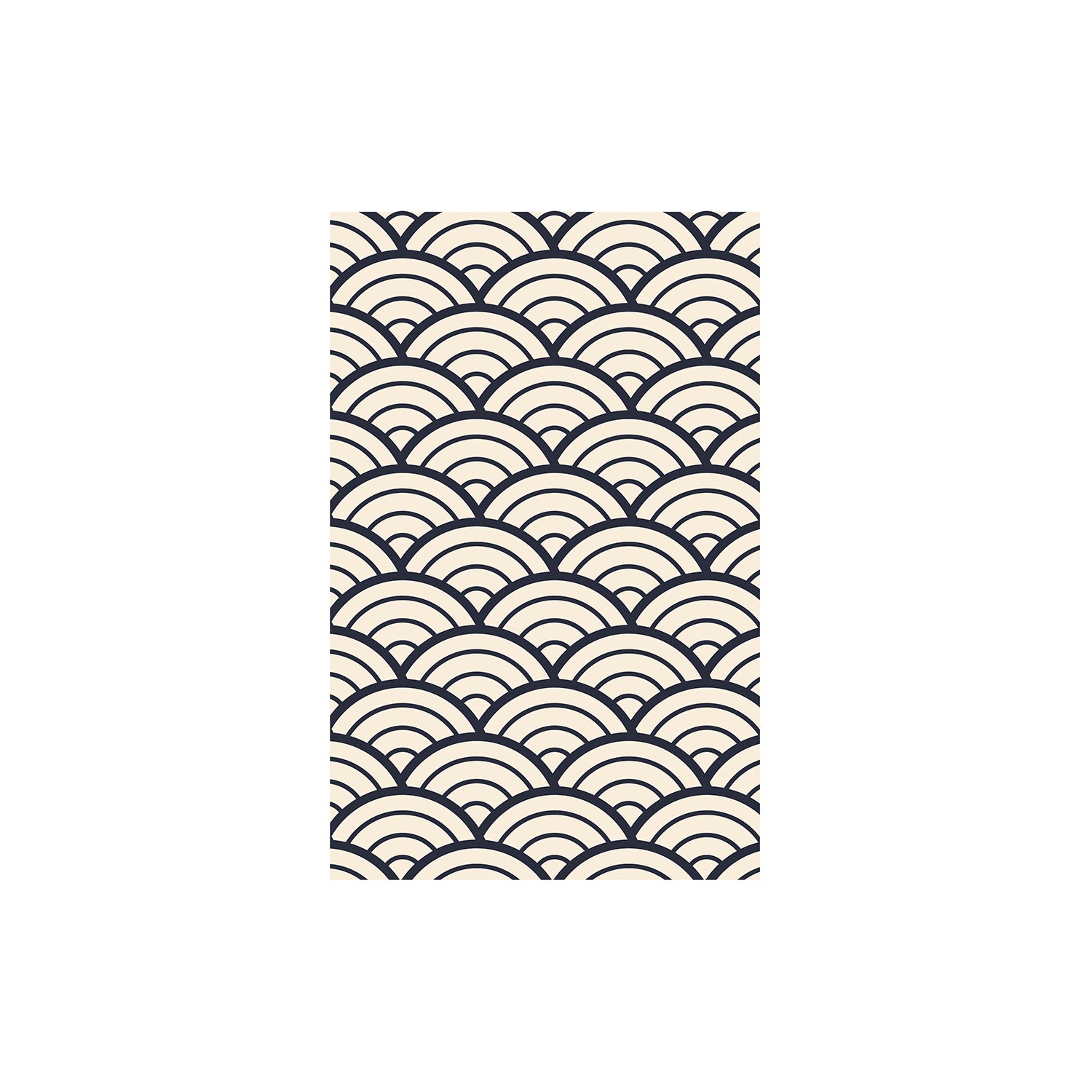 Shunkoen Mamimu Japanese Classic Motifs Mini Memo Notebook | Six Designs Monochrome Waves