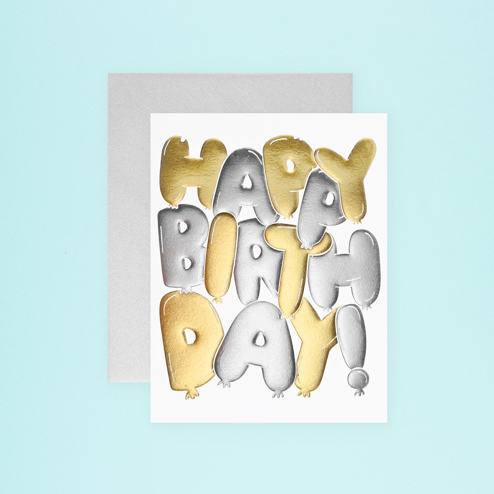 M.C. Pressure Balloons Embossed Birthday Card 